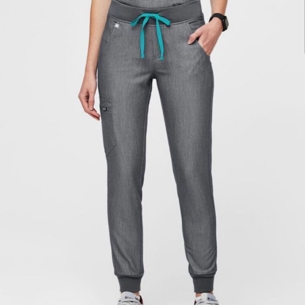 Figs Zamora Jogger Scrub Pants‎ Graphite Gray Small Nurse Doctors Work Uniform